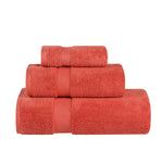 3 Piece Zero Twist Cotton Towels Soft Absorbent