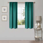 Blackout Window Curtains Solid Room Darkening Washable Set of 2