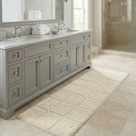 Checkered Cotton Washable Non-Slip Bath Rugs or Runner