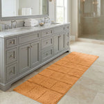 Checkered Cotton Washable Non-Slip Bath Rugs or Runner