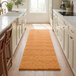 Checkered Cotton Washable Non-Slip Bath Rugs or Runner