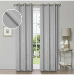 Blackout Window Curtains Wave Geometric Room Darkening Washable Set of 2