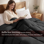 Brushed Microfiber Down Alternative Comforter Medium Weight Solid
