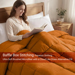 Brushed Microfiber Down Alternative Comforter Medium Weight Solid