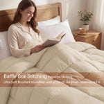Brushed Microfiber Down Alternative Comforter Medium Weight Solid