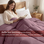 Brushed Microfiber Down Alternative Comforter Medium Weight Solid