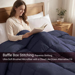 Brushed Microfiber Down Alternative Comforter Medium Weight Solid