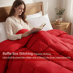 Brushed Microfiber Down Alternative Comforter Medium Weight Solid