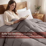 Brushed Microfiber Down Alternative Comforter Medium Weight Solid