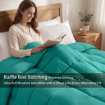 Brushed Microfiber Down Alternative Comforter Medium Weight Solid