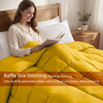 Brushed Microfiber Down Alternative Comforter Medium Weight Solid