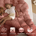 Brushed Microfiber Down Alternative Comforter Medium Weight Solid