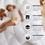 Brushed Microfiber Down Alternative Comforter Medium Weight Solid