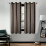 Linen Washable Room Darkening Blackout Curtains, Set of 2