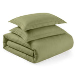 Cotton Blend 1200 Thread Count Solid Duvet Cover Set