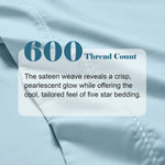 600 Thread Count Cotton Blend Pillowcases Set of 2