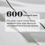 600 Thread Count Cotton Blend Pillowcases Set of 2