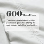 600 Thread Count Cotton Blend Pillowcases Set of 2