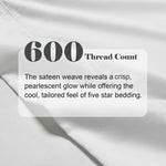 600 Thread Count Cotton Blend Pillowcases, Pandora Embroidered Hem, Set of 2