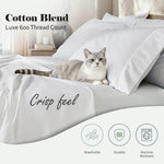 600 Thread Count Cotton Blend Pillowcases, Pandora Embroidered Hem, Set of 2