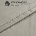 Cotton Blend 600 Thread Count Solid Duvet Cover Set