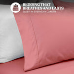 600 Thread Count Cotton Blend Bed Sheet Set Deep Pocket