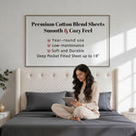 800 Thread Count Cotton Sheet Set Deep Pocket