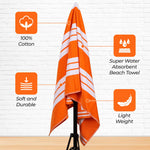 Striped Oversized Cabana Cotton Beach Towel Sets