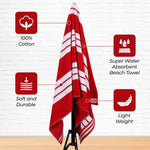 Striped Oversized Cabana Cotton Beach Towel Sets