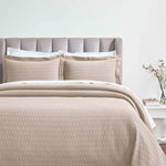 Lightweight Cotton Matelassé Bedspread Set Calvert Diamond Lattice Jacquard (3-Piece)