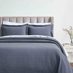 Lightweight Cotton Matelassé Bedspread Set Calvert Diamond Lattice Jacquard (3-Piece)