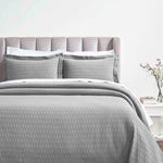 Lightweight Cotton Matelassé Bedspread Set Calvert Diamond Lattice Jacquard (3-Piece)