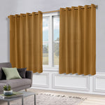 Classic Modern Solid Room Darkening Blackout Curtain Panels, Set of 2
