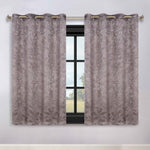 Blackout Curtains Leaves Pattern Room Darkening Grommet 2 Panels