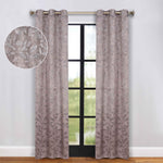 Blackout Curtains Leaves Pattern Room Darkening Grommet 2 Panels