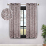 Blackout Curtains Leaves Pattern Room Darkening Grommet 2 Panels