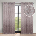 Blackout Curtains Leaves Pattern Room Darkening Grommet 2 Panels