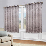 Blackout Curtains Leaves Pattern Room Darkening Grommet 2 Panels