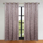 Blackout Curtains Leaves Pattern Room Darkening Grommet 2 Panels
