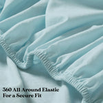 Carmen 100% Cotton Relaxed Wash Deep Pocket Bed Sheet Set