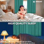 Blackout Window Curtains Solid Room Darkening Washable Set of 2