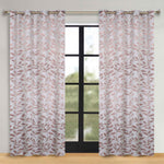 Leaves Room Darkening Washable Blackout Curtain Panels, Set of 2