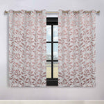 Leaves Room Darkening Washable Blackout Curtain Panels, Set of 2
