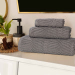 Superior Chevron Zero Twist Cotton Jacuqard 3 Piece Towel Set