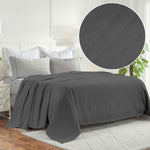 Superior Milan Cotton Textured Striped Lightweight Woven Blanket