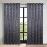 Blackout Curtains Leaves Pattern Room Darkening Grommet 2 Panels