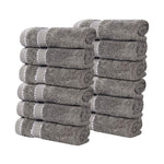 12-Piece Egyptian Giza Cotton Plush Towel Set