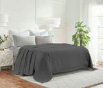 Superior Milan Cotton Textured Striped Lightweight Woven Blanket