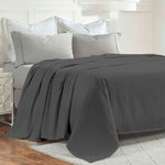 Superior Milan Cotton Textured Striped Lightweight Woven Blanket