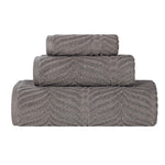 Superior Chevron Zero Twist Cotton Jacuqard 3 Piece Towel Set